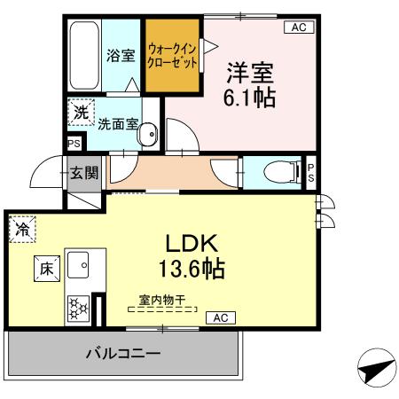 D-avance朝日B棟 の間取り