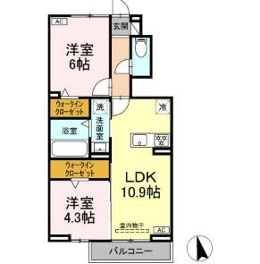 グランツII番館の間取り