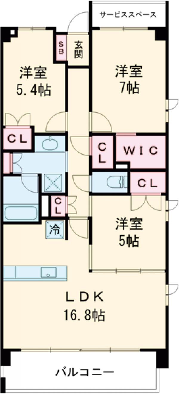 リーフィアレジデンス世田谷砧の間取り