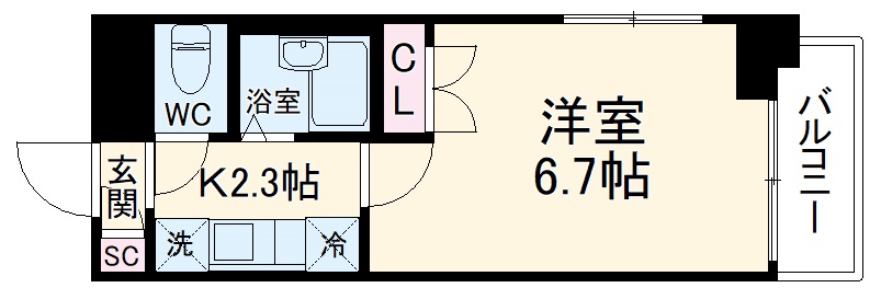 プライマル西船橋の間取り