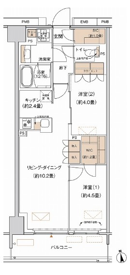 プライムネクサス大森北の間取り