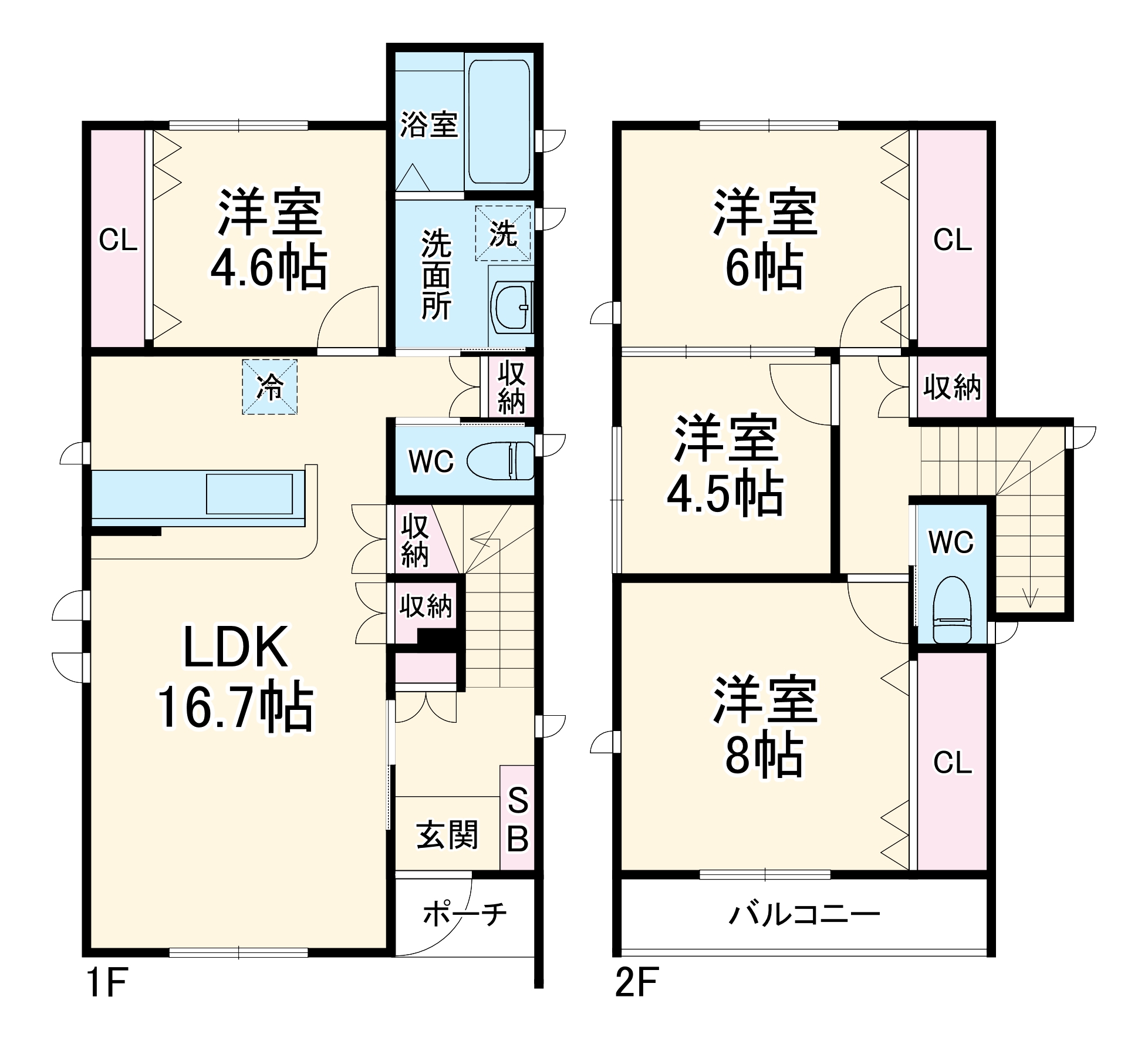 ヴィラ社台ⅢAの間取り