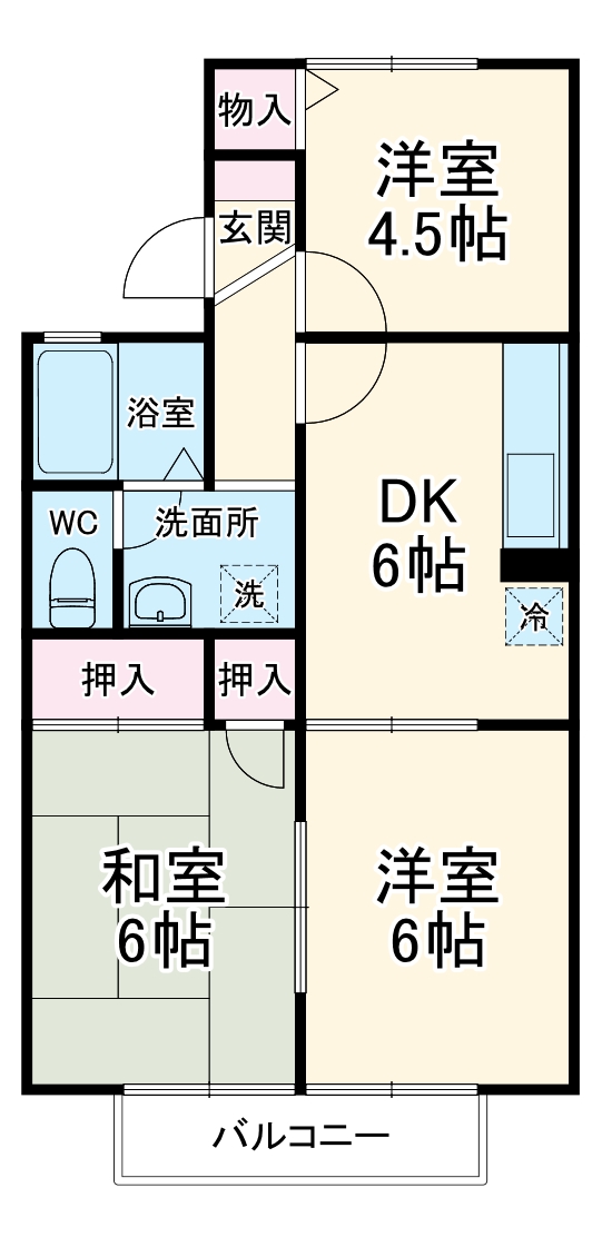 カサヴェールAsahiの間取り