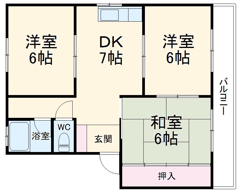 若宮ハイツの間取り