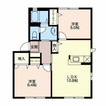 フレグランスOKINO B の間取り