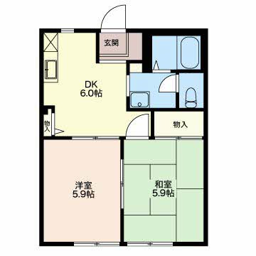 フレグランス豊岡 Aの間取り