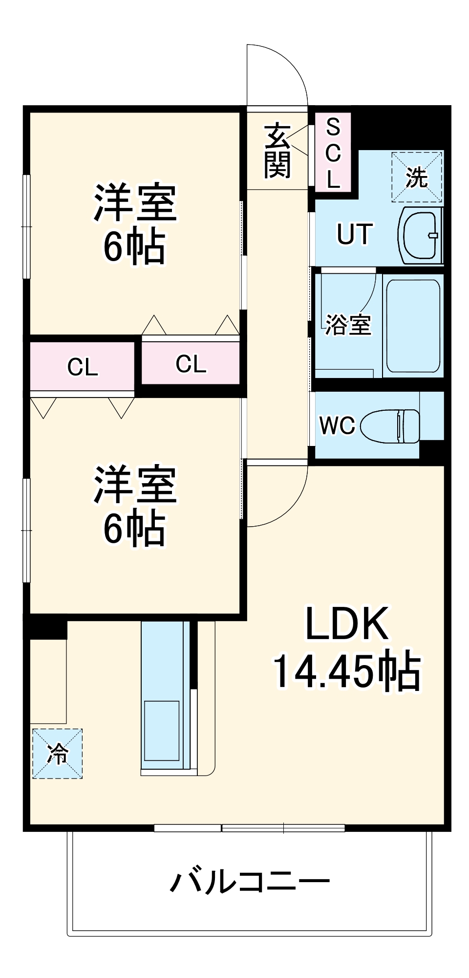 ペンギンズマンション箕面新稲の間取り