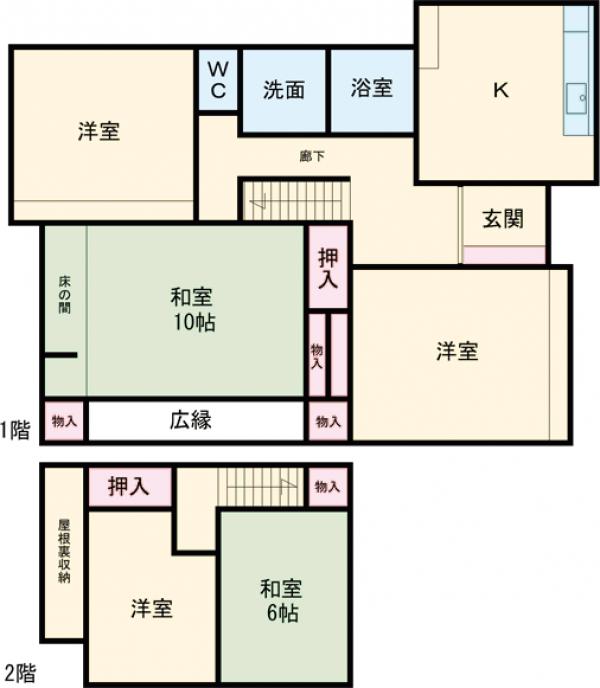 吉井貸家の間取り