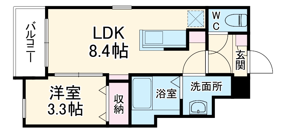 Cherim新瑞橋fleursの間取り