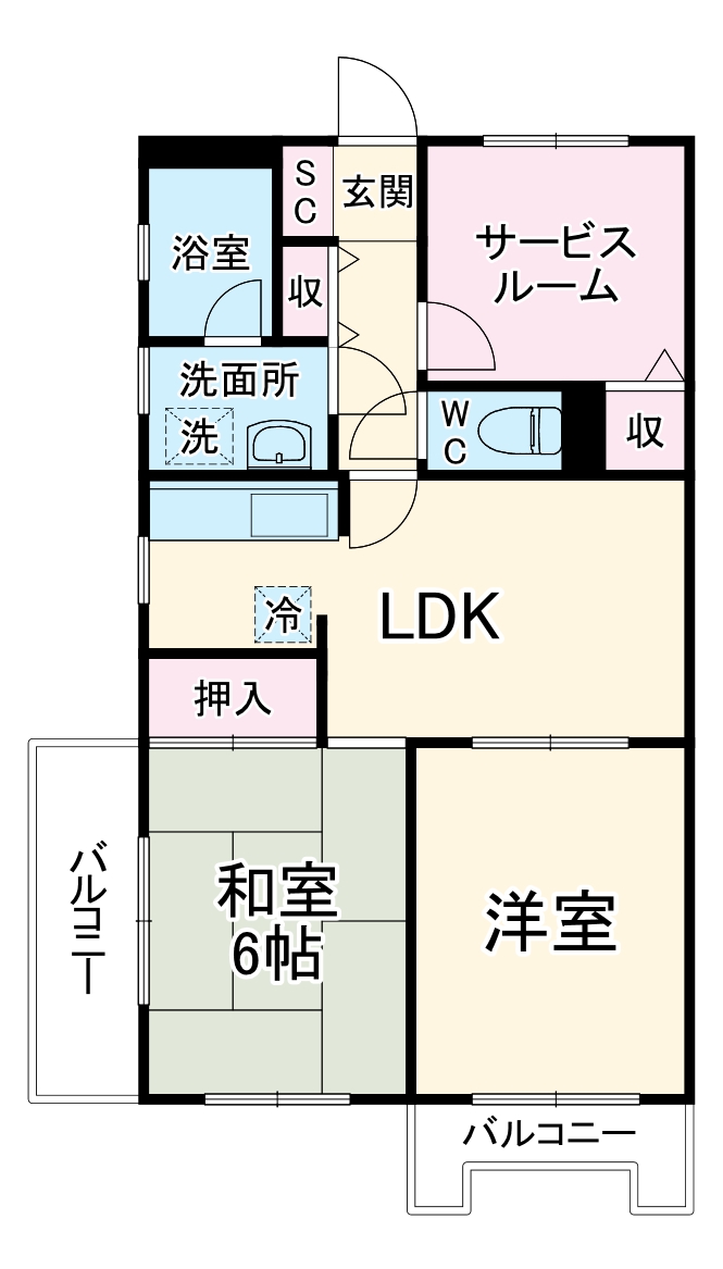 茅ヶ崎ダイカンプラザの間取り