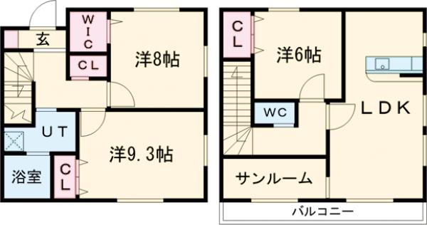 Wisteria Aの間取り