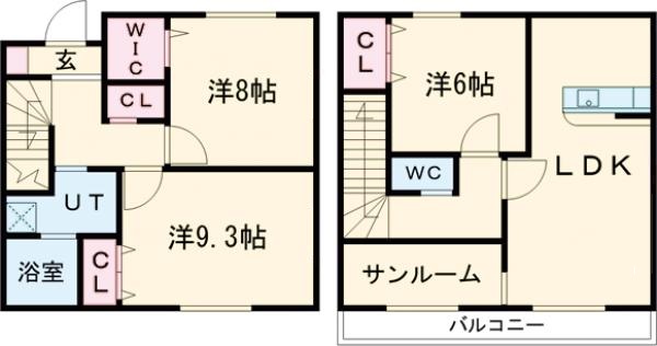 Wisteria Bの間取り