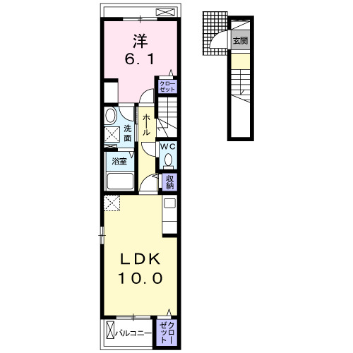 Lugar柳原(ルガール)の間取り