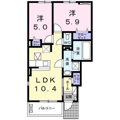 ル シエル エストの間取り