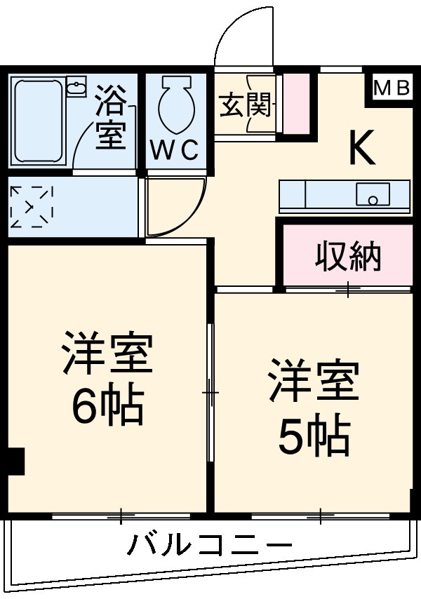 KHハイツⅡの間取り