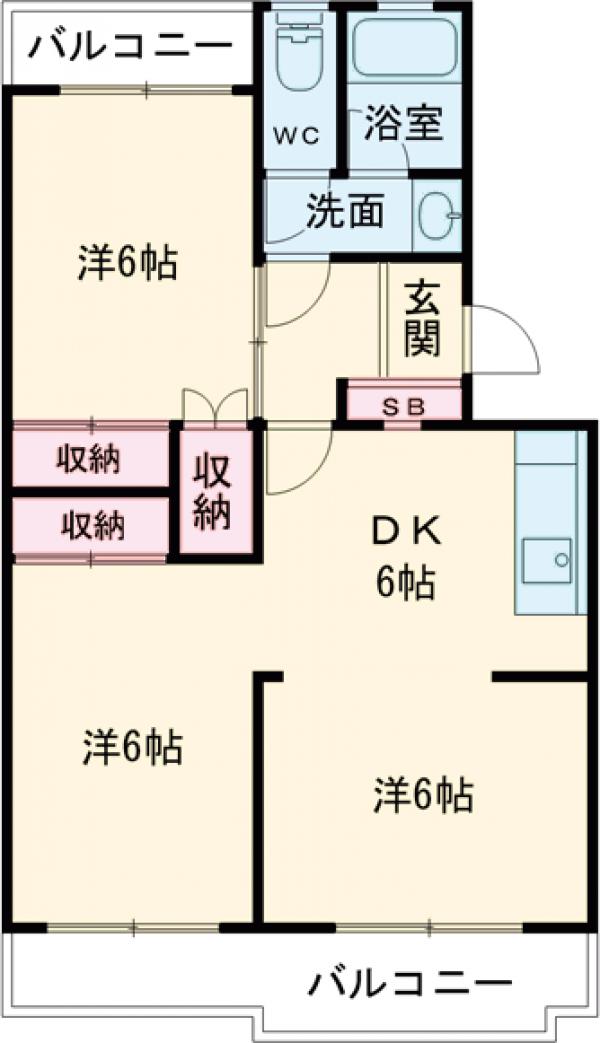 ハイツリバーヒルズの間取り