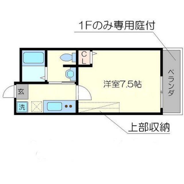 フラッティ堀川高辻の間取り