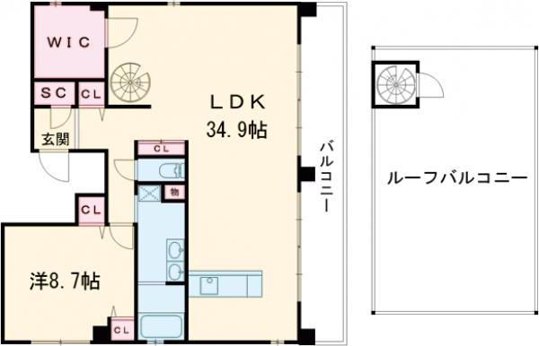 attrice太秦天神川の間取り