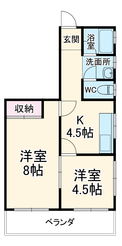 エメラルドハイツCの間取り
