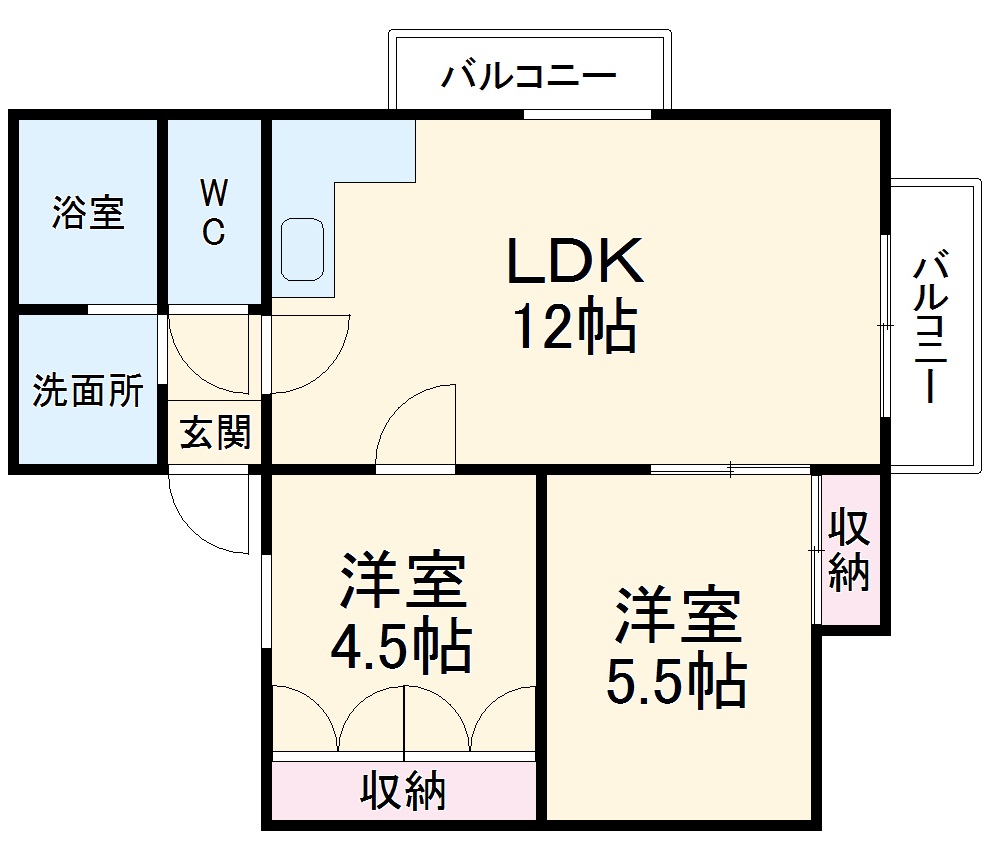 スカイハイツT-1の間取り