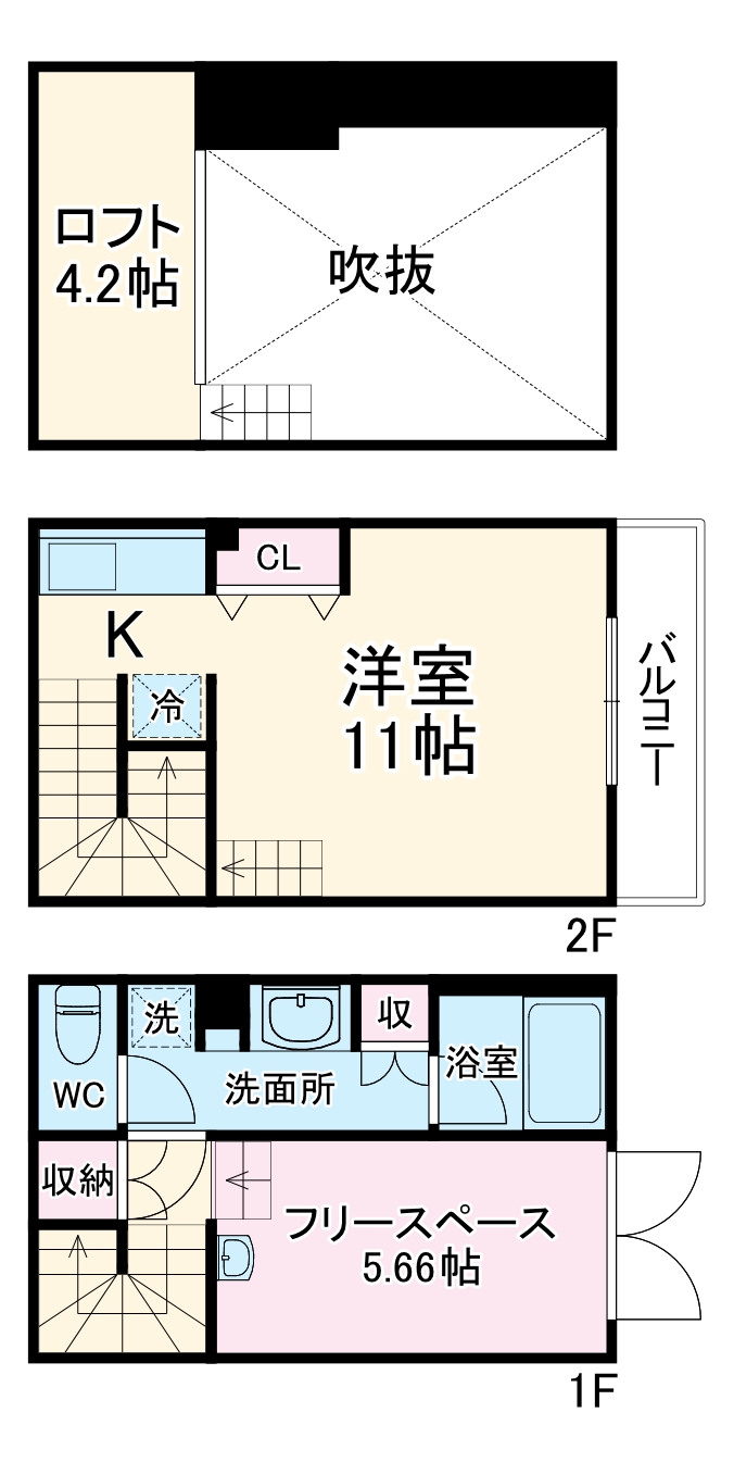 ｉ－ＣＲＯＳＳ・06号室の間取り