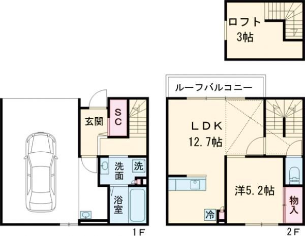 グリーンビレッジⅡの間取り