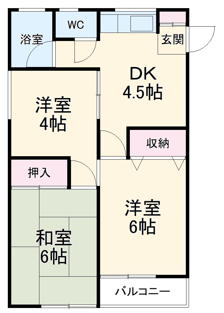 コーポカトウの間取り