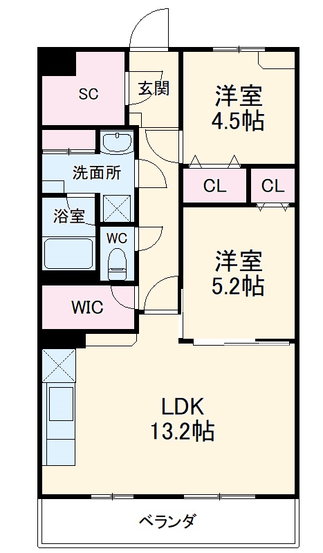 ミライエ原宿南の間取り