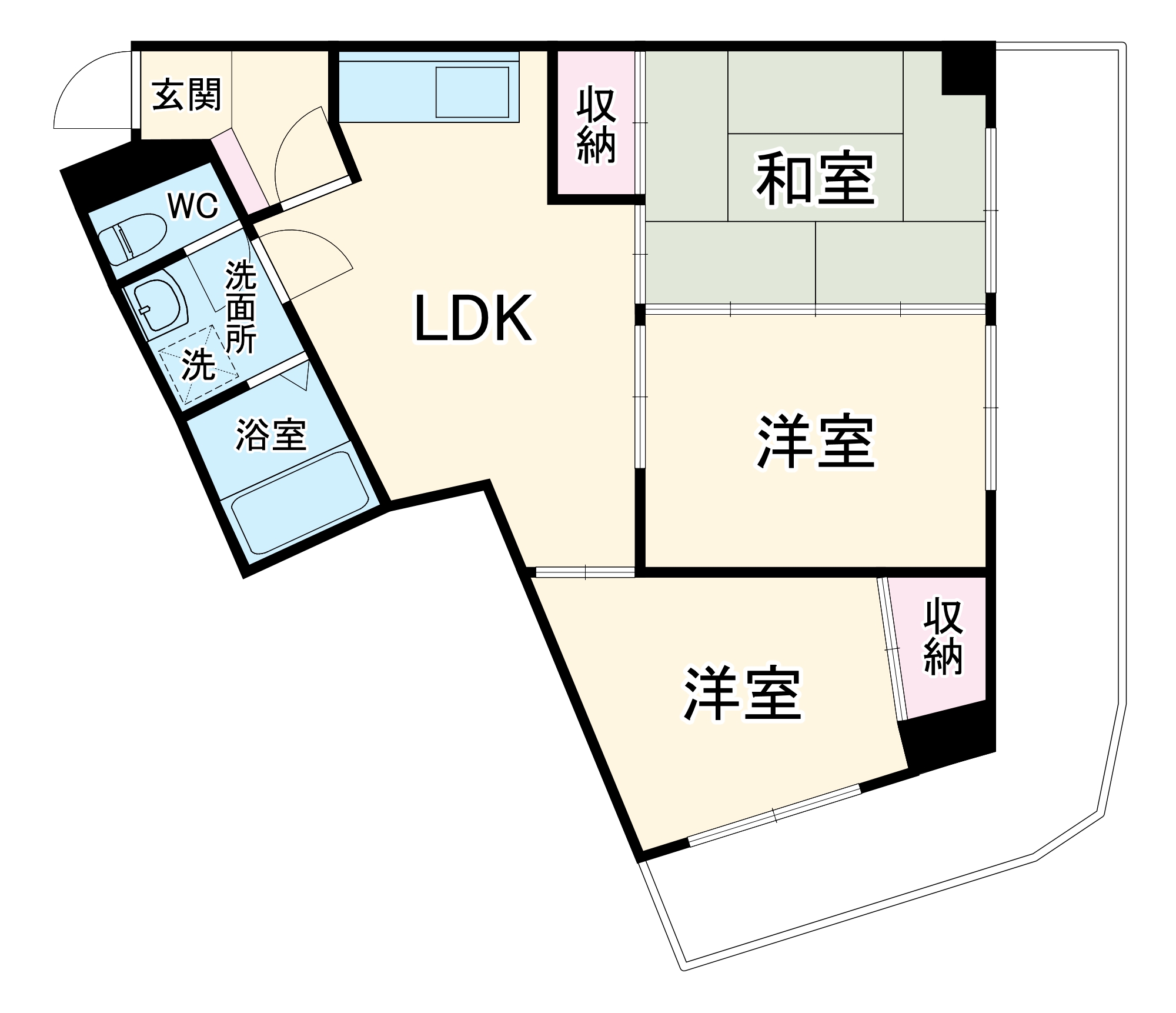 サンヒルズ松和花壇の間取り