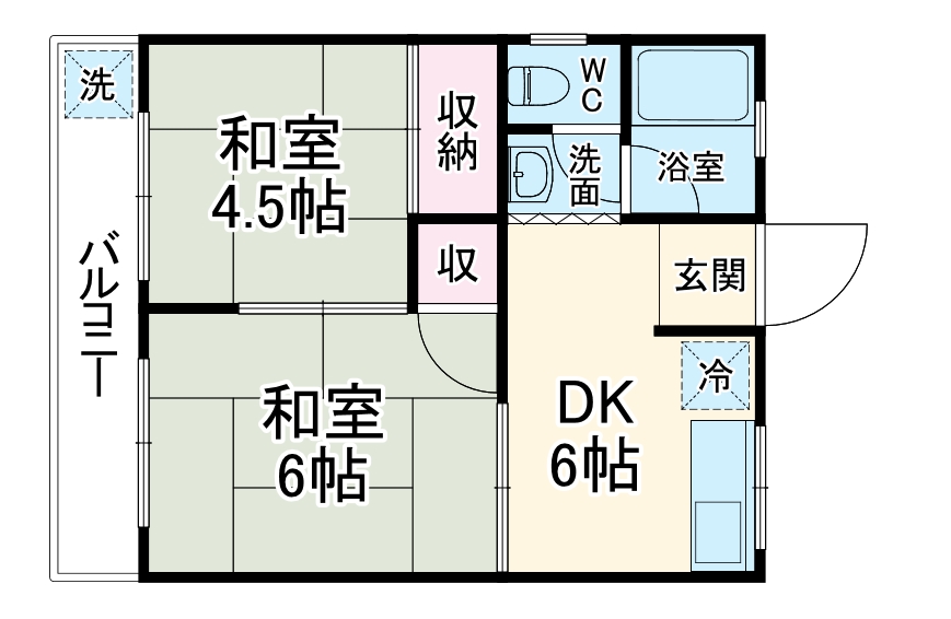 力丸コーポの間取り