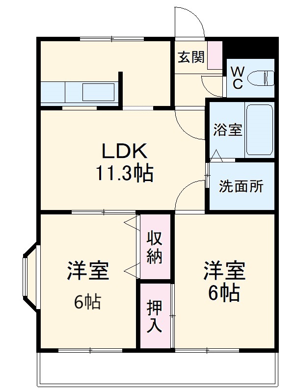 エスポワール茅ヶ崎の間取り