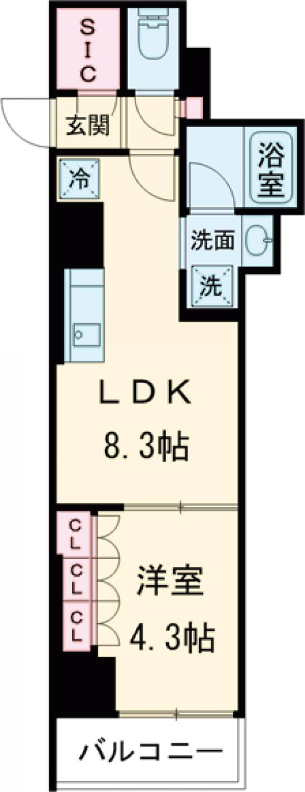 Brillia ist池尻大橋の間取り