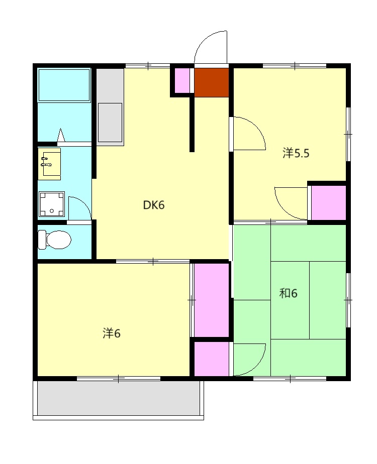 コーポ岡部A棟の間取り
