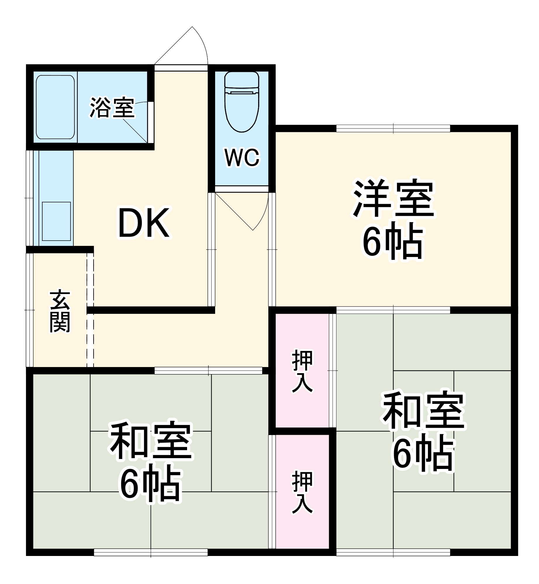 吉川町戸建貸家の間取り