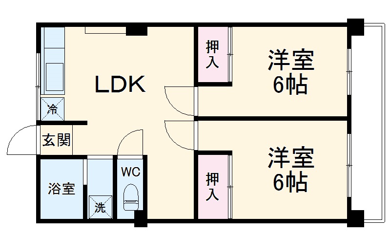 仙波長徳共同ハイツの間取り