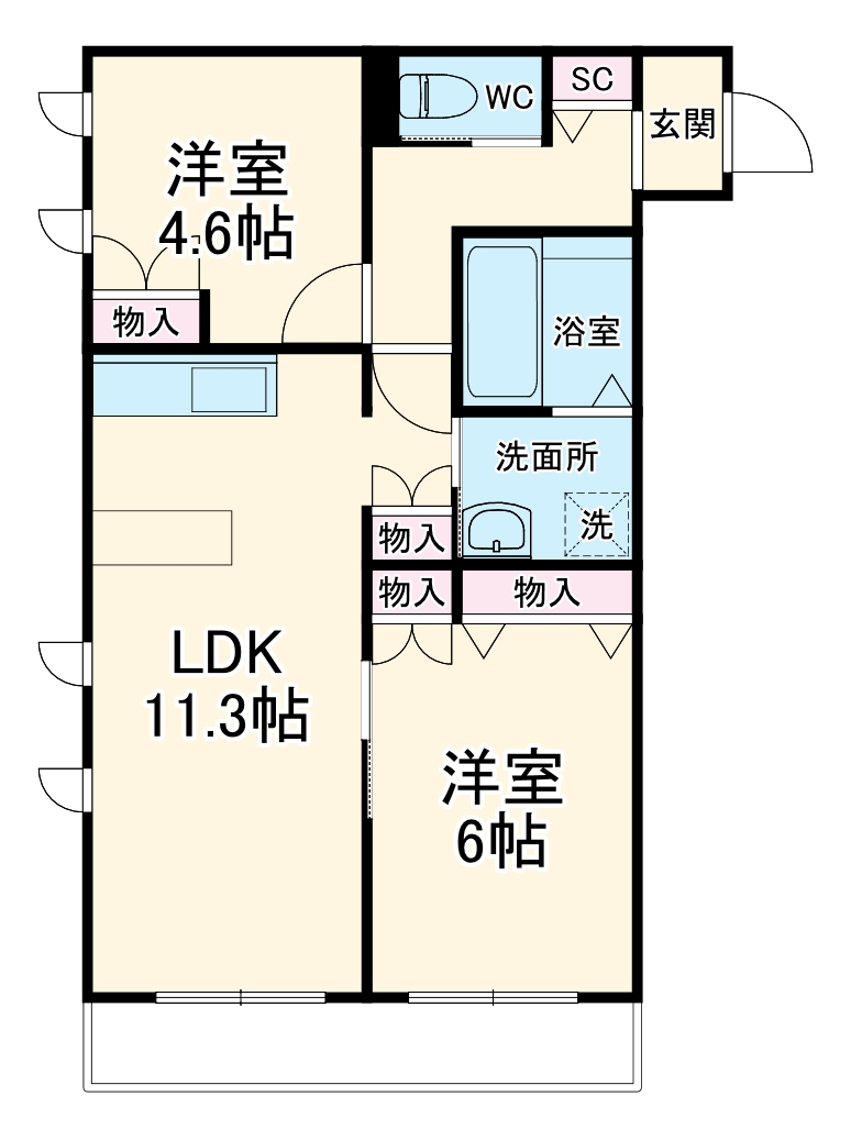 アンソレイユ ノアールの間取り