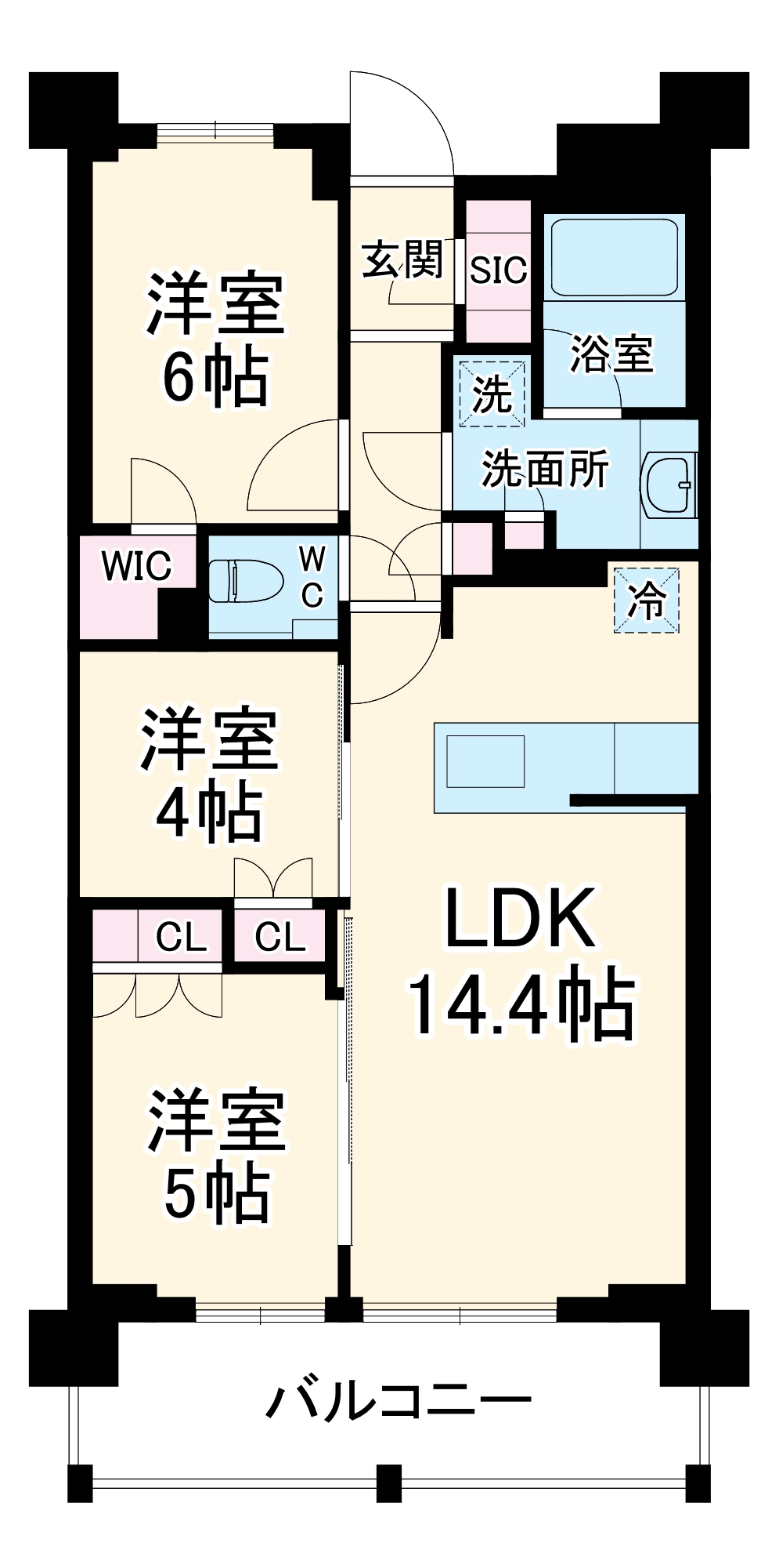 プレディアコート鷺沼の間取り