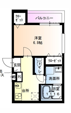 フジパレス井高野駅東の間取り