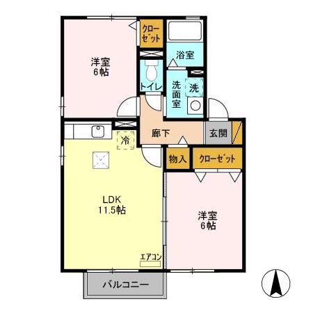 ロサコート Cの間取り