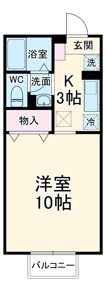 スリーファイブ Cの間取り