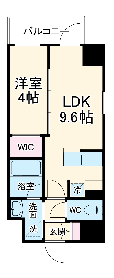 ブランシエスタ金山北・0806号室の間取り
