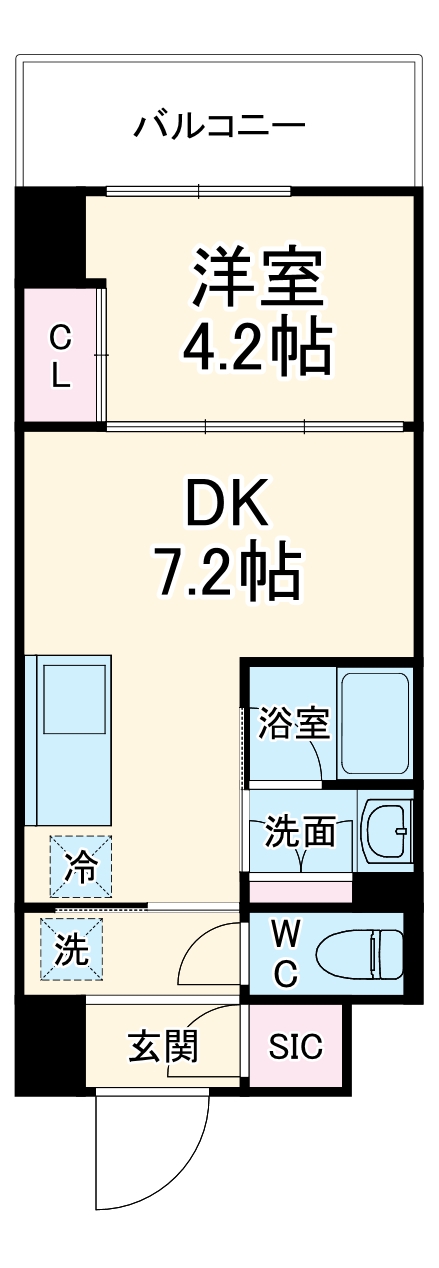 ブランシエスタ金山北・1003号室の間取り
