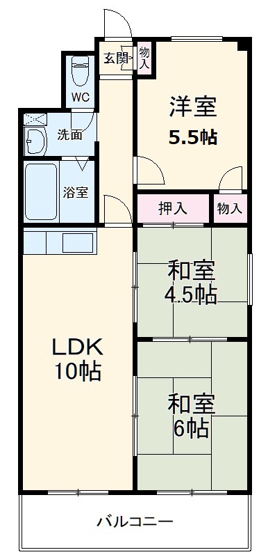 ニューコーポ植田Ⅱの間取り