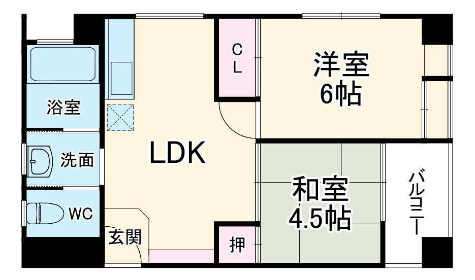 コーポかみすなの間取り