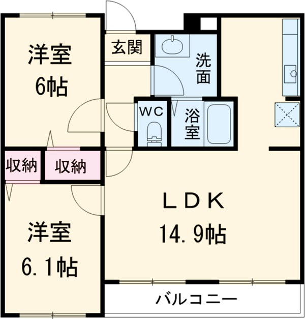 リベルタ椿の間取り