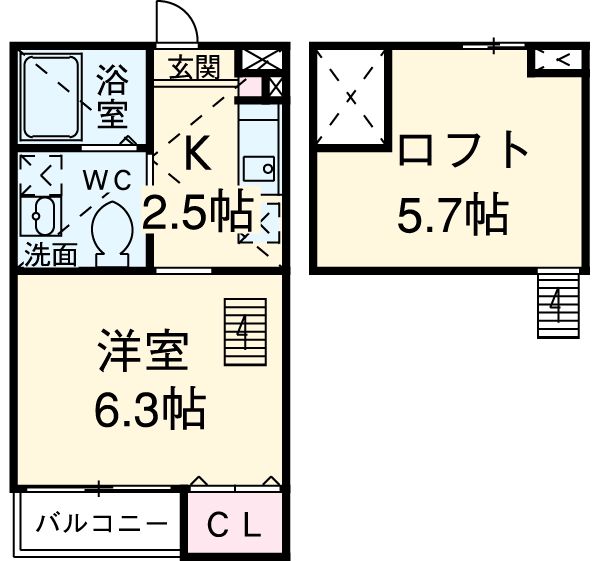 Kohimari志賀本通の間取り