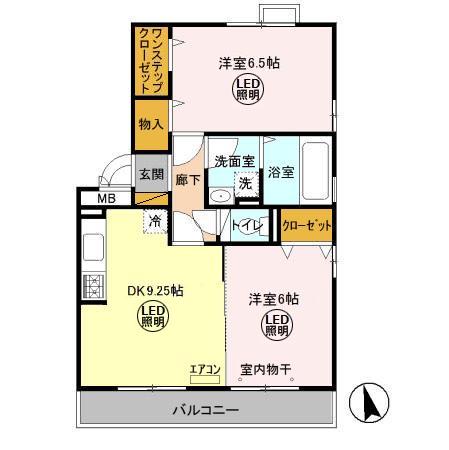 ハピネス Cの間取り