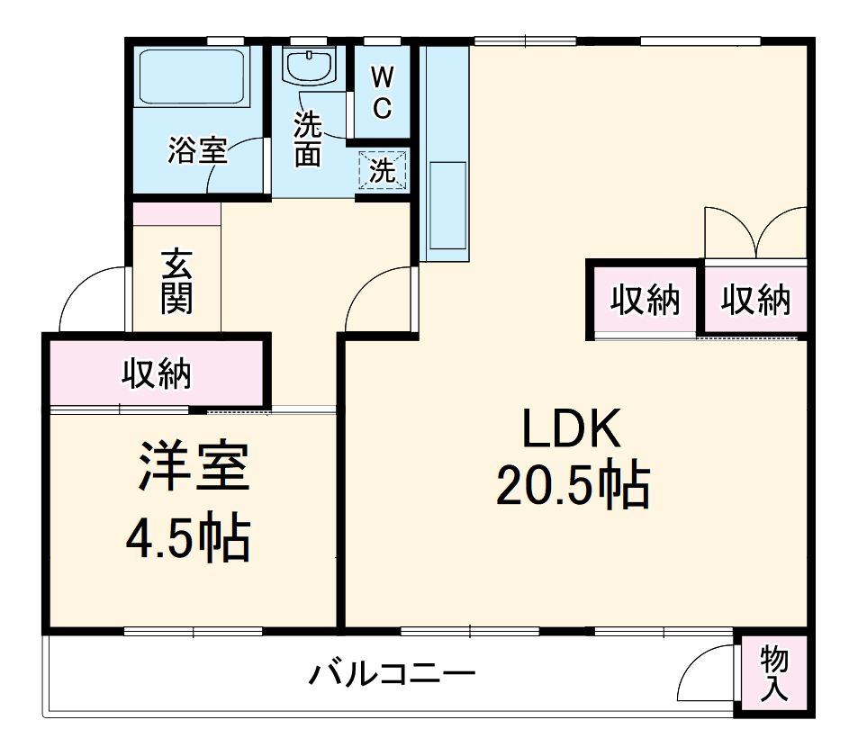 諏訪原団地2街区3号棟の間取り
