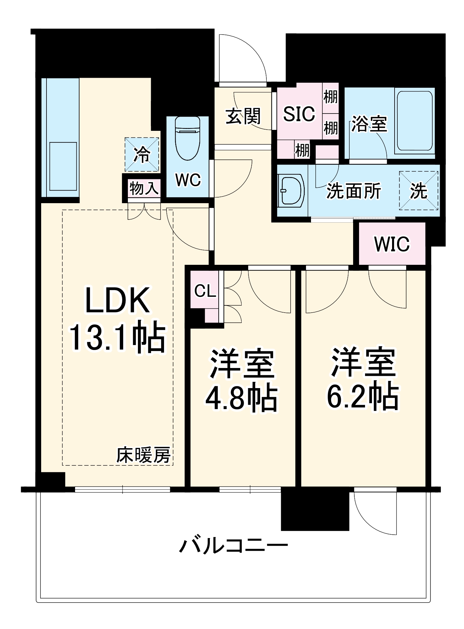 Brillia Tower箕面船場TOP OF THE HILLの間取り