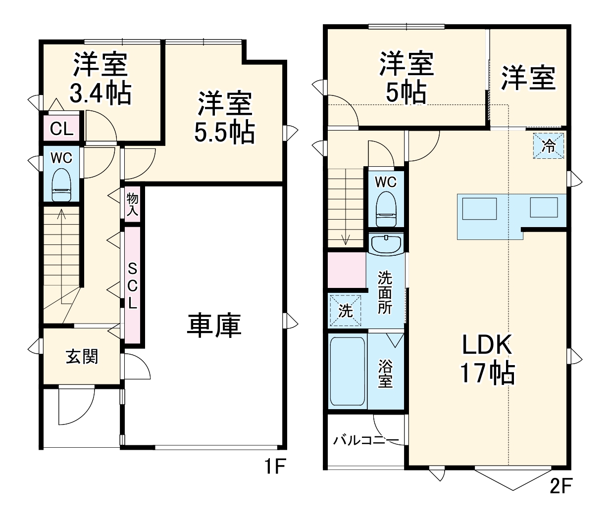仮称)門真市小路町戸建の間取り